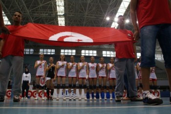 Silver medallists Tunisia