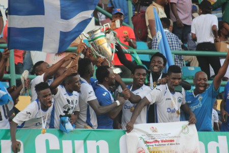 Enyimba Fc Celebrate Federations Cup 2014 victory