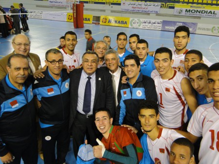 Elwani with Morocco team