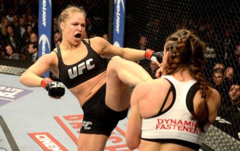 UFC Star Ronda Rousey in action 
