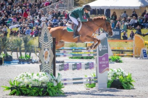 Conor Swail and Grafton clinched victory for Ireland in the opening leg of the Furusiyya FEI Nations Cup™ Jumping 2015 series at Ocala, Florida (USA) today. (FEI/Anthony Trollope)