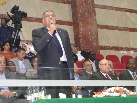 CAVB President Dr Amr Elwani  speaking During the opening ceremony