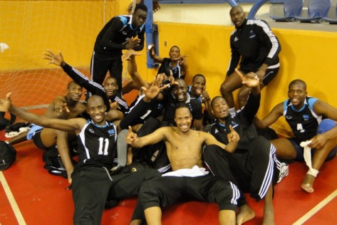 Botswana players after the match