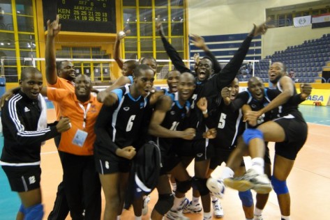 Botswana players celebrating