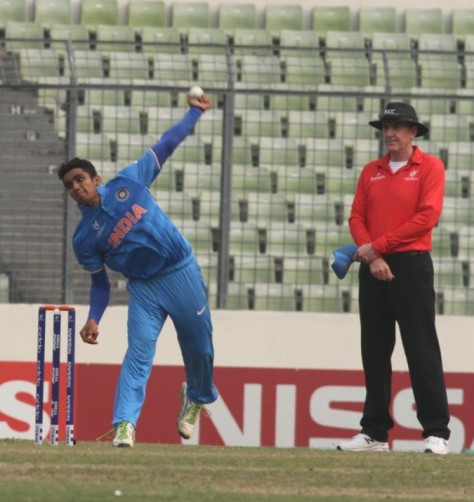 IND vs NZ U19 WC at SBNCS Mirpur credit © ICC